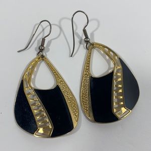 Vintage signed Berebi enamel earrings